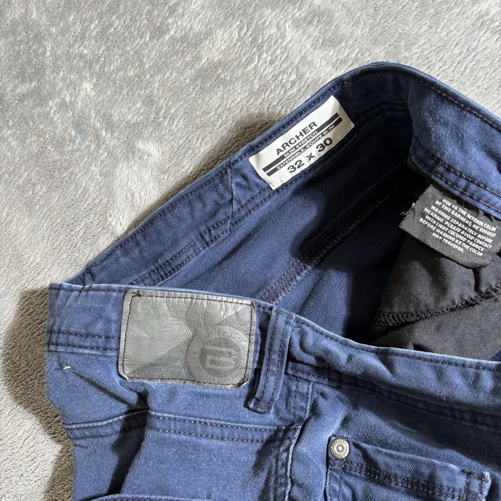 Buffalo David Bitton Pants Mens 32X30 Dark Blue Denim Straight Stretch - Picture 7 of 8